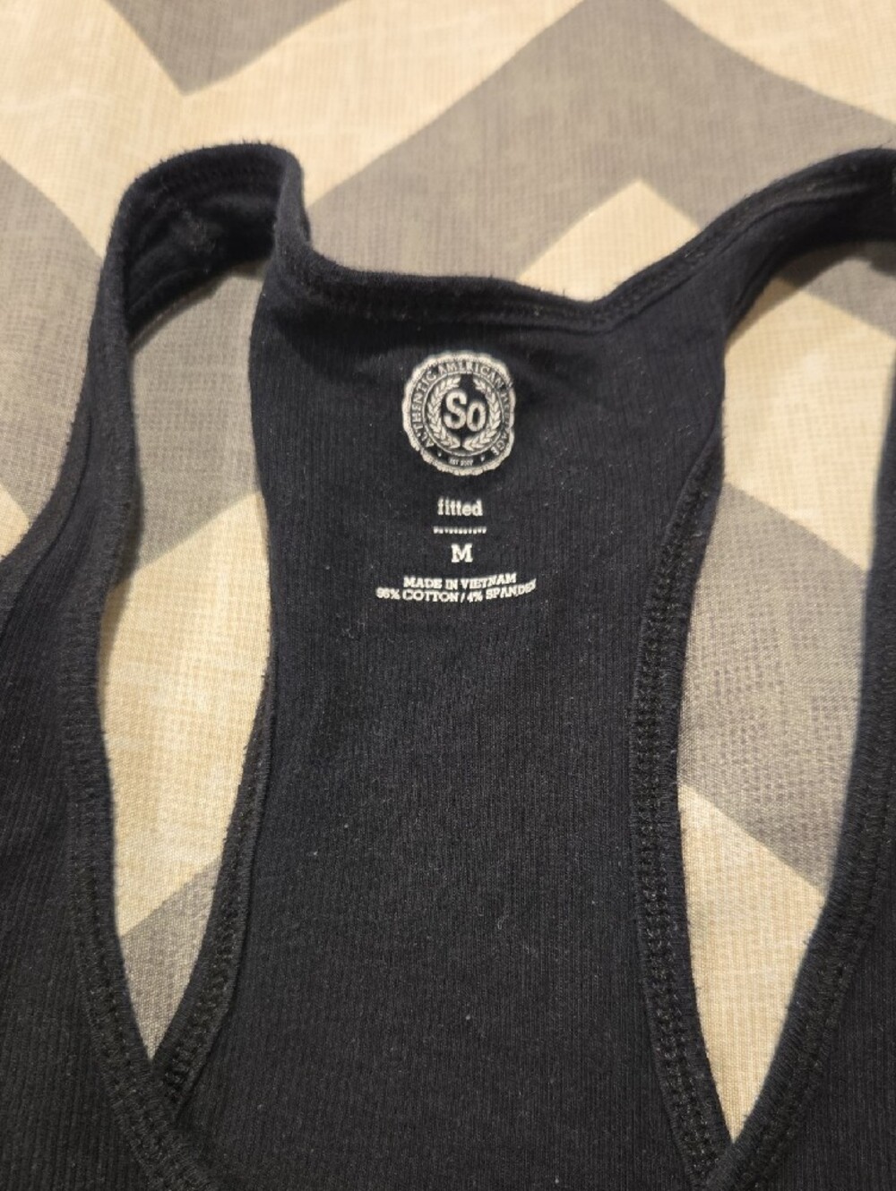 SO Black Racerback Tank Top - Picture 2 of 3